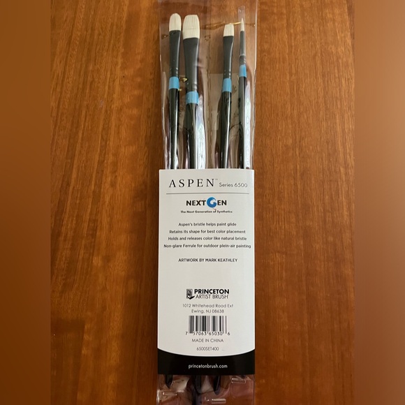 Princeton Aspen Premium Synthetic Brushes, set of 4 - Picture 2 of 2